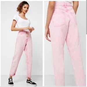 Top shop pink mom jeans